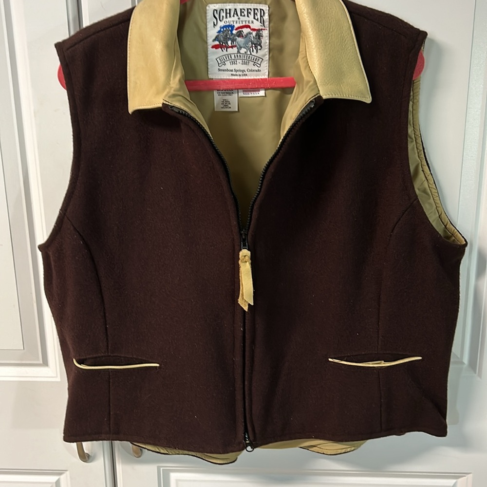COPY - SCHAEFER 4 ladies wool vest’s ,Black,Red& Grey. 3 for $225./$75ea - Picture 14 of 16